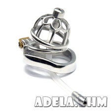 New Stainless Steel Male Chastity Cage Metal Men's Locking Belt Restraint Device