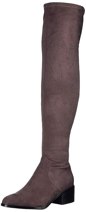 Steve Madden D2965* Womens Grey Georgette Over the Knee Sock Boot Size 8 M image 4