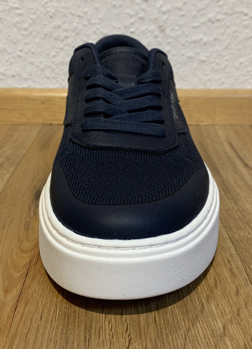 Calvin Klein Leder Sneaker Lace Up Herren Schuhe 41 Navy Light  