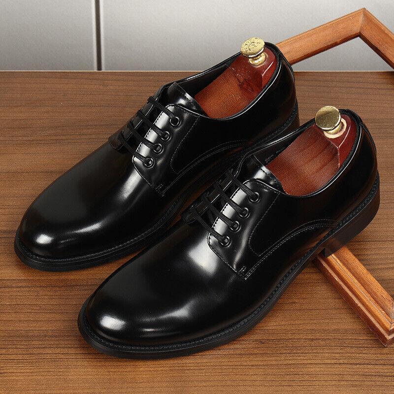 SAOLA Scarpe in pelle uomo business formali stringate Oxford mezza età scarpe nere taglia
