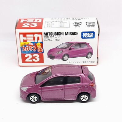 希少✨ MIRAGEミニカー TOMICA 23 MITSUBISHI MIRAGE 1/59 TOMY DIECAST CAR New 2013 (A) | eBay