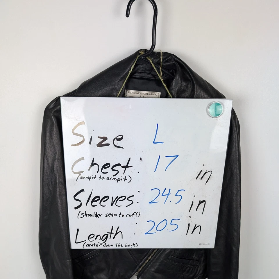 What Goes Around Comes Around 正品绵羊皮黑色夹克女式 L 码 — 第 2/4 张图片