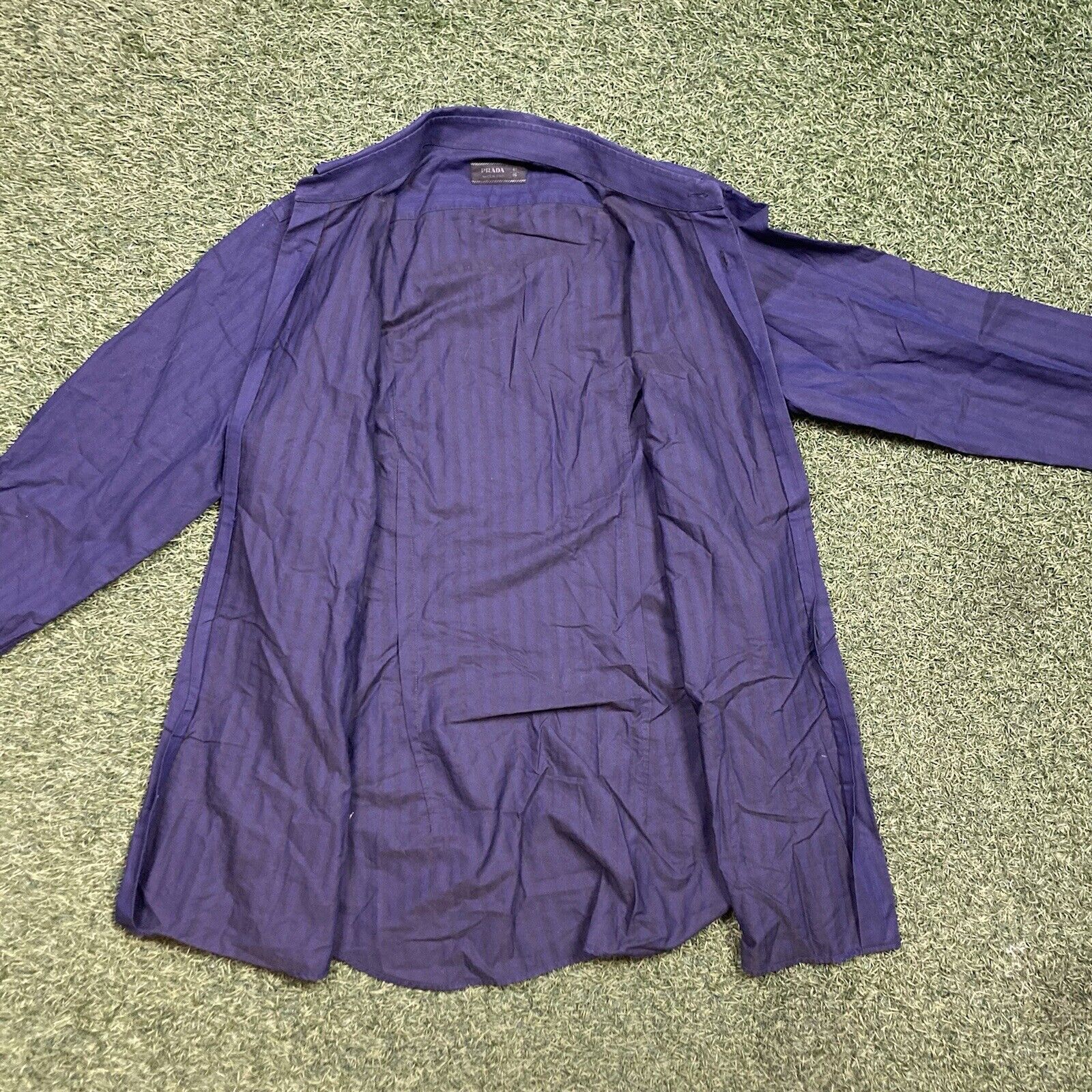 Vintage Prada Button Up Shirt Medium 41/16 90s 00… - image 3