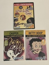 Cartoon DVD Lot All Brand New Sealed Betty Boop, Casper, Adventure Tales