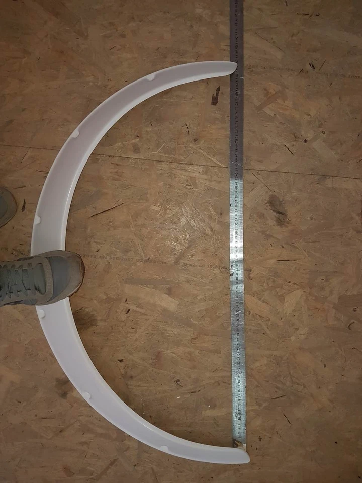 Universal 3" JDM Fender Flares white fiberglass 4pcs - Image 2 of 4