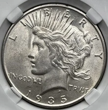 1935-S Peace Silver Dollar BU - 24755