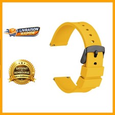 Bracelet en Silicone Élégant avec Boucle Acier - Ajustement Parfait pour Montres