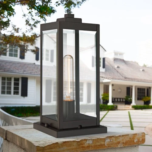 Quoizel Westover 16" High Western Bronze Outdoor Pier Light - Picture 1 of 4