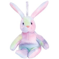 TY Basket Beanie Baby - HIPPIE the Bunny 5.5 inch - MWMT's Stuffed Animal Toy