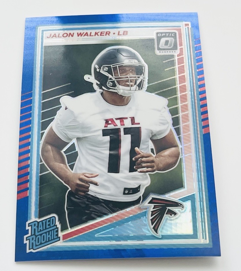 2025 Panini Donruss Optic Rated Rookie Jalon Walker #290 Blue Hyper Prizm RC