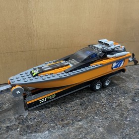 LEGO 60085 City: 4x4 with Powerboat 99.9% Complete Missing 1 Sticker - No Manual