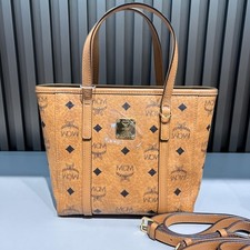 MCM Toni Classic Monogram Print Tote Crossbody Shopping Bag - Excellent #1FG176N