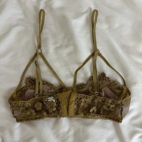 For Love & Lemons Skivvies Honeysuckle Bra In Gold (small)