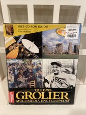The 1995 Grolier Multimedia Encyclopedia Big Box Manual, Case Inserts CD