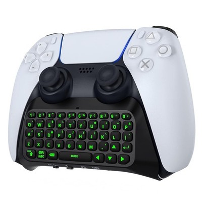 Moko Keyboard for PS5 Controller with Green Backlight, Bluetooth Wireless Mini