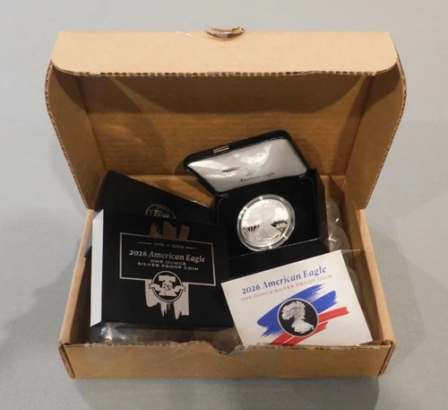 1776-2026-W  American Eagle Silver PROOF "Liberty Bell Privy" Coin (26EA)!