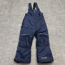 Columbia Snow Bib Pants Youth XXS 4/5 Blue Omni-Tech Insulated Waterproof