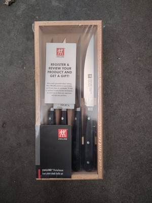 ZWILLING J.A. Henckels Porterhouse Steak Knife -Black, Set of 4