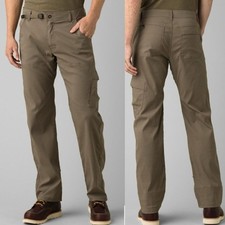 PrAna Stretch Zion Pant Sz 30 x 34 Mud Khaki Brown
