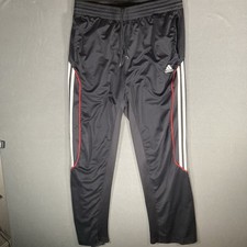 Adidas Straight Loose Fit Sweatpants Trackpants 3 Stripe Mens Size Medium Black