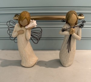 Demdaco Willow Tree Angel Figurines ‘Friendship’ And ‘Thinking Of You’