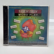 Vintage Illuminations Therapy Word Play Refrigerator Magnets 1997 350 Set NOS