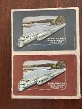Vintage 2 Deck Set Burlington Railroad Vista ...