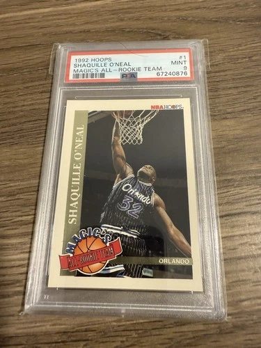 1992 Hoops Magic's All Rookie Team Shaq Shaquille O'Neal #1 RC PSA 9 Mint