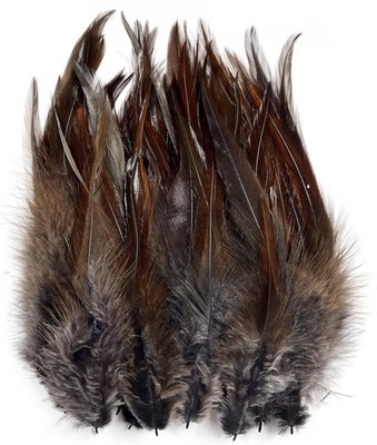 100PCS Saddle Hackle Rooster Feather for Crafts, 5-7 Inch Natural Pheasant Neck