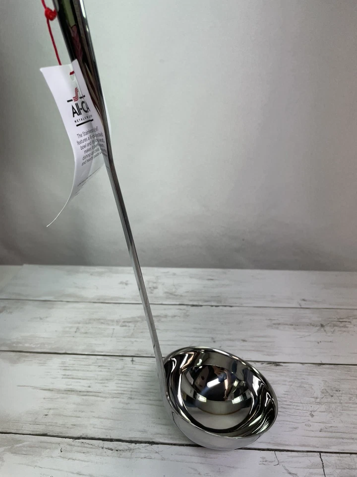 All-Clad Stainless Steel 14.5" Long 6 oz. Round Ladle, New w/tags - Image 3 of 4