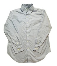 Lauren Ralph Lauren Shirt Mens 17 34/35 Blue Check Classic Fit Non Iron Dress