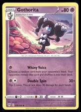 gothorita pokemon card value  I'm soooooo close to finishing my gothita line collection!  only 8 cards away!! I actually just discovered a Japanese exclusive set so had to add those in  but omg The item may be similar but not exactly the same as the image (e.g Gothorita 020/034 HSZ - Paper