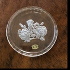 NIB Val Saint Lambert de Dessous Carafe Decor Fleurs Rose. Etched Crystal! — photo 1