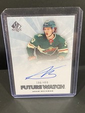 2021-22 UD SP AuthenticROOKIE Future Watch AUTO Adam Beckman 196/499 Card#RFWAab