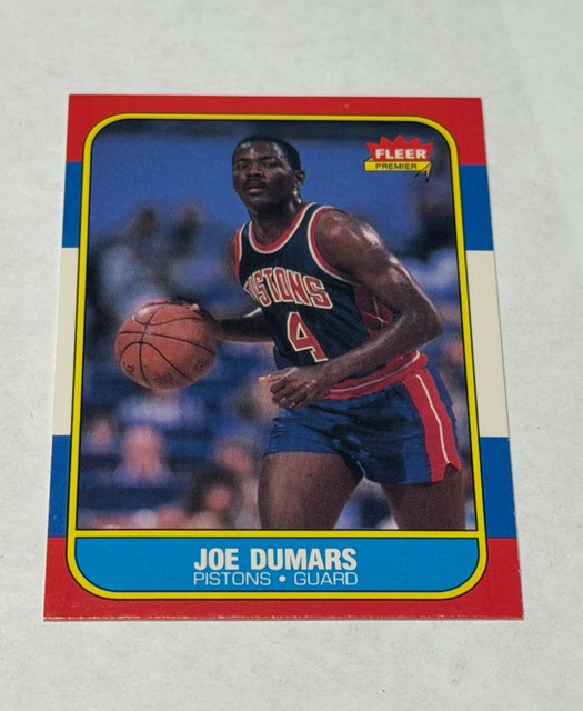 Joe Dumars 1986-87 Fleer Basketball RC #27 Detroit Pistons