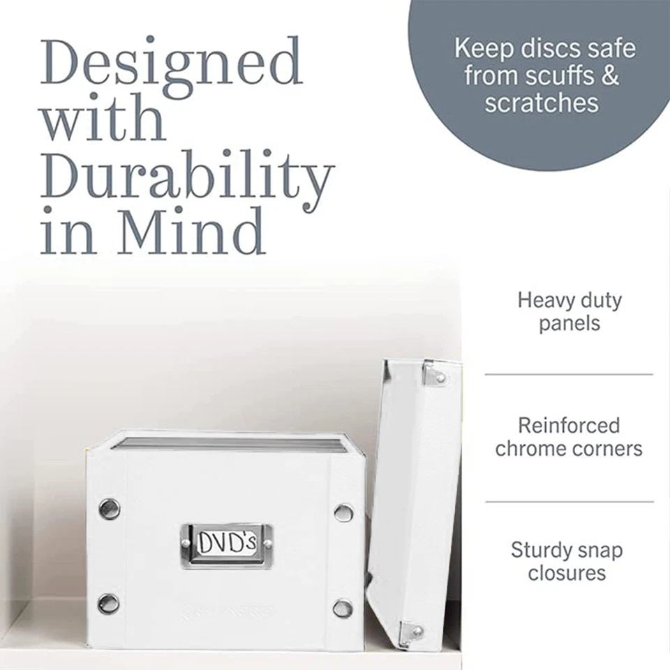 CD Storage Box - Pack of 1/2 - Durable Disc Holder with Lid to Store for Disc... - Image 4 of 4