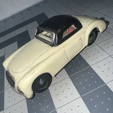 Vintage SSS Japan MG A MGA Tin Friction Toy Car White READ