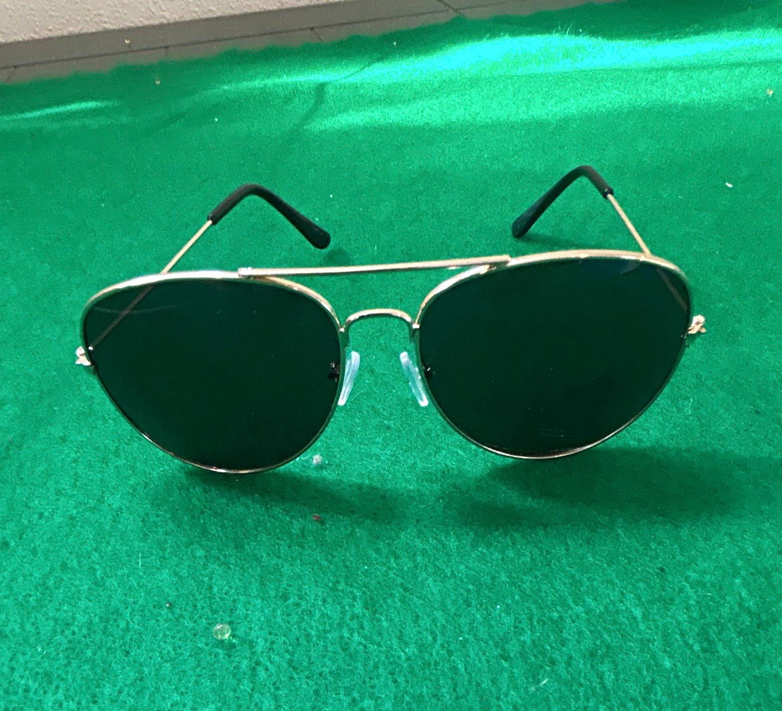 Knockaround Aviator Sunglasses Gold Metal Tone Frame Tinted Lenses Lightweight