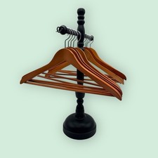 Lot Of 10 Beautiful Wood Hangers For Pants And Or Suits