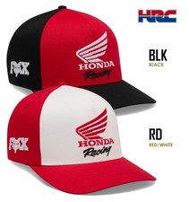Fox Racing Fox Honda Flexfit Hat Black / Red HRC Baseball Cap 38283