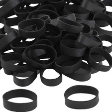 Tactical Rubber Bands Size 82 2 1/2'' x 1/2'' , 50 Pcs Black Thick Small Wide