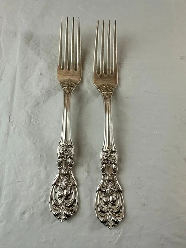 Vintage Lot of 2 Reed & Barton Sterling Silver Francis First Regular Forks