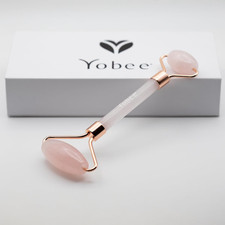 Face Roller Massager, Rose Quartz, Gua Sha anti Aging Wrinkles Puffiness Acupres