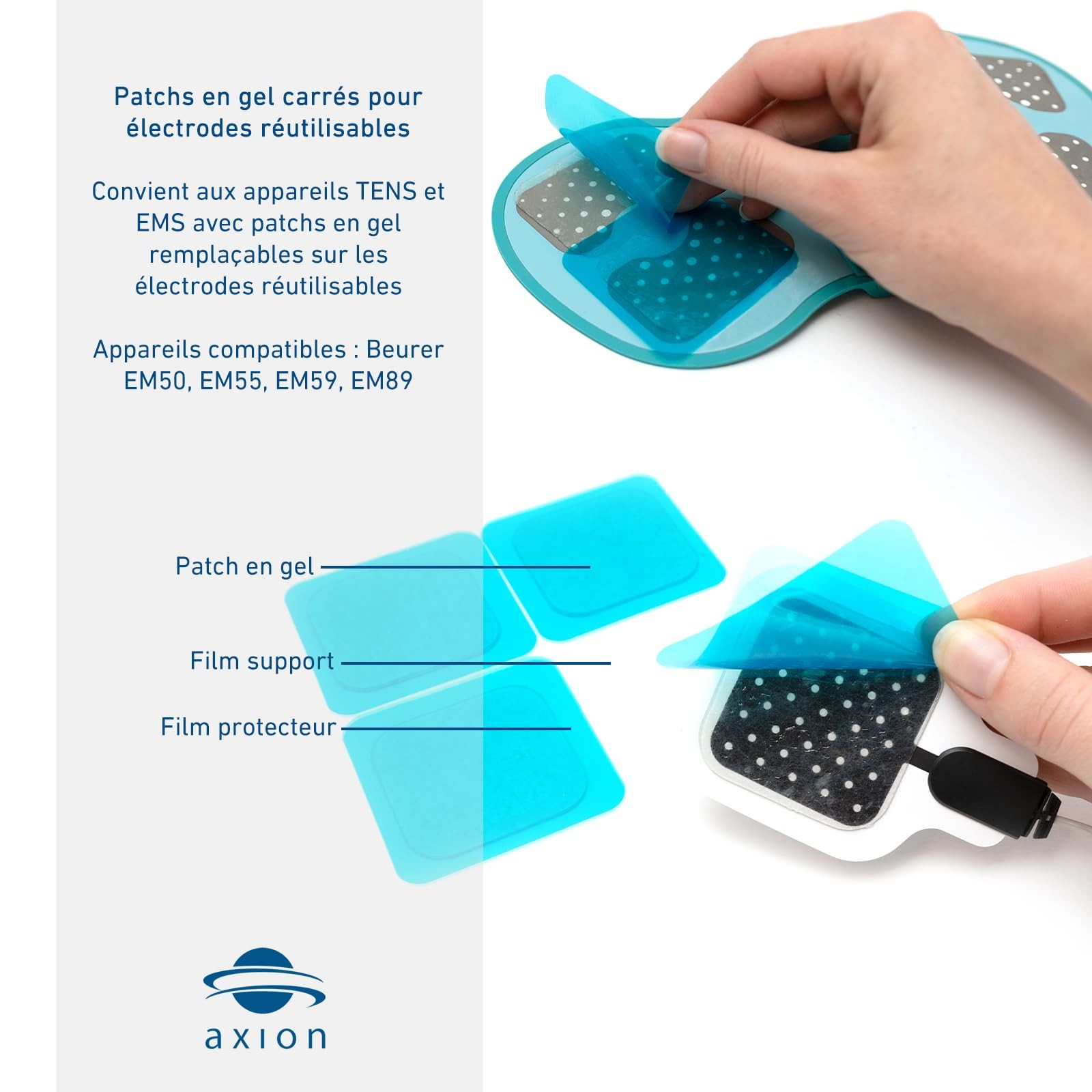 Coussinets en gel TENS 4,5 cm pour apaiser les tensions du dos après le travail - 4