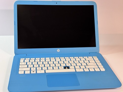 #ad Aqua Blue HP Stream 14 inch Laptop FOR PARTS ONLY NO CHARGER UNTESTED As Is $20.00