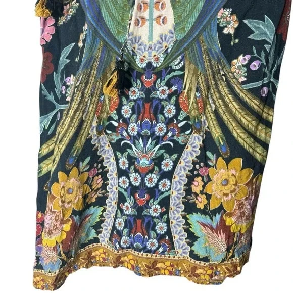 Farm Rio Women's Boho Chic Multicolor Mini Dress Size Petite Small - Image 4 of 4