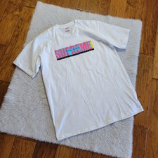 Supreme All Over Tee Men's Medium White 100 Cotton