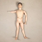 VTG 1964 GI Joe Action Figure Flocked Fuzzy Brown Hair Blue Eyes