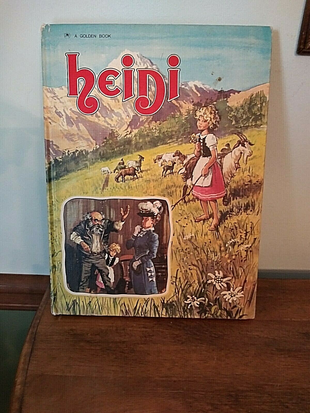 Vintage Children’s Book Heidi A Golden Book Hardbound 1975 Printed