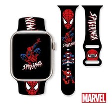 Marvel Spider-Man Printed Strap for Apple Watch 11 10 9 8 7 SE 6 Silicone